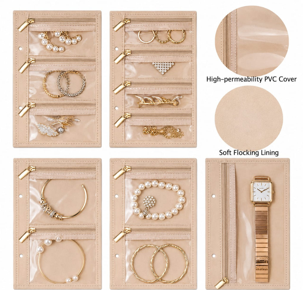 Luxury Portable Leather Jewelry  Book