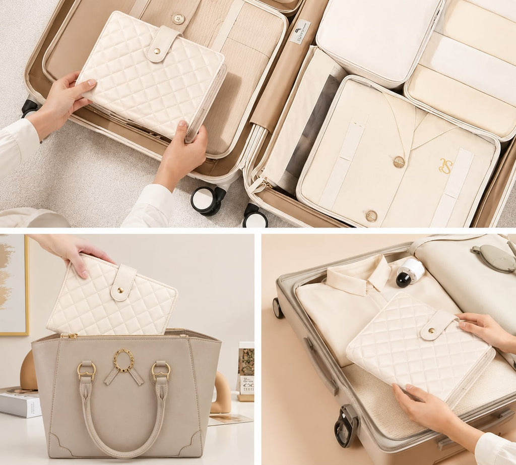 Luxury Portable Leather Jewelry  Book